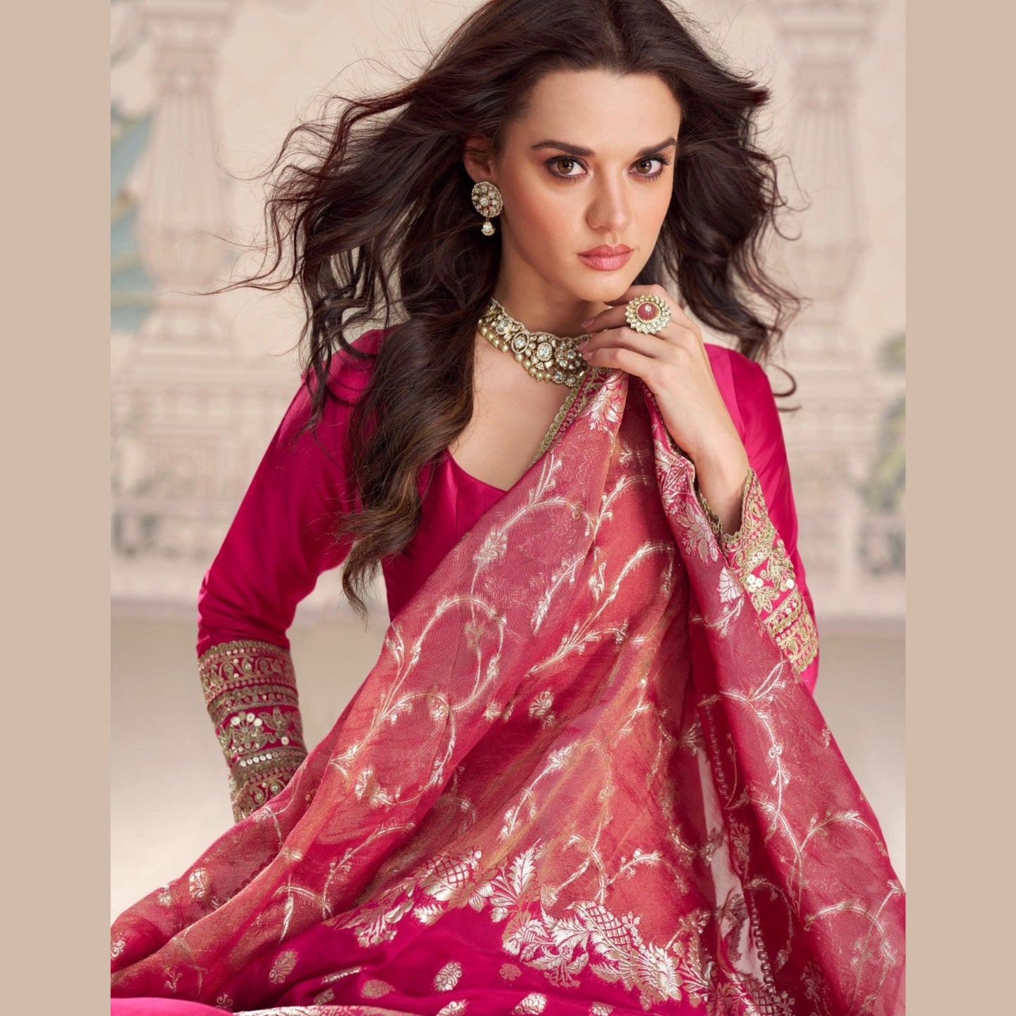Aaradhya Viscose Silk Gown