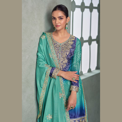 Noor-E-Nazakat Chinon Ensemble Salwar Suit