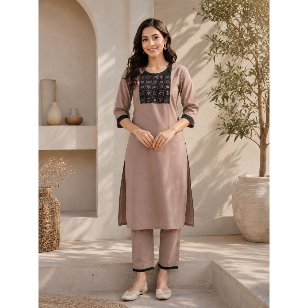 Kesar Slub Cotton Kurta Pant Set
