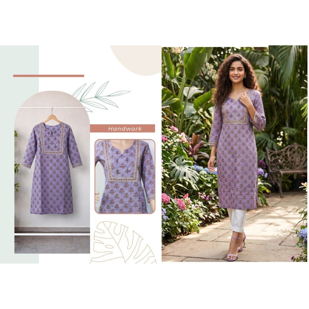 Everyday Grace Cotton A-Line Kurti