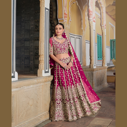 Designer Lahenga Choli Ruby Pink