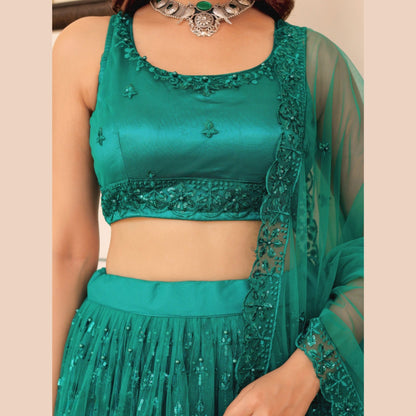 Emerald Dream Sequin Lehenga