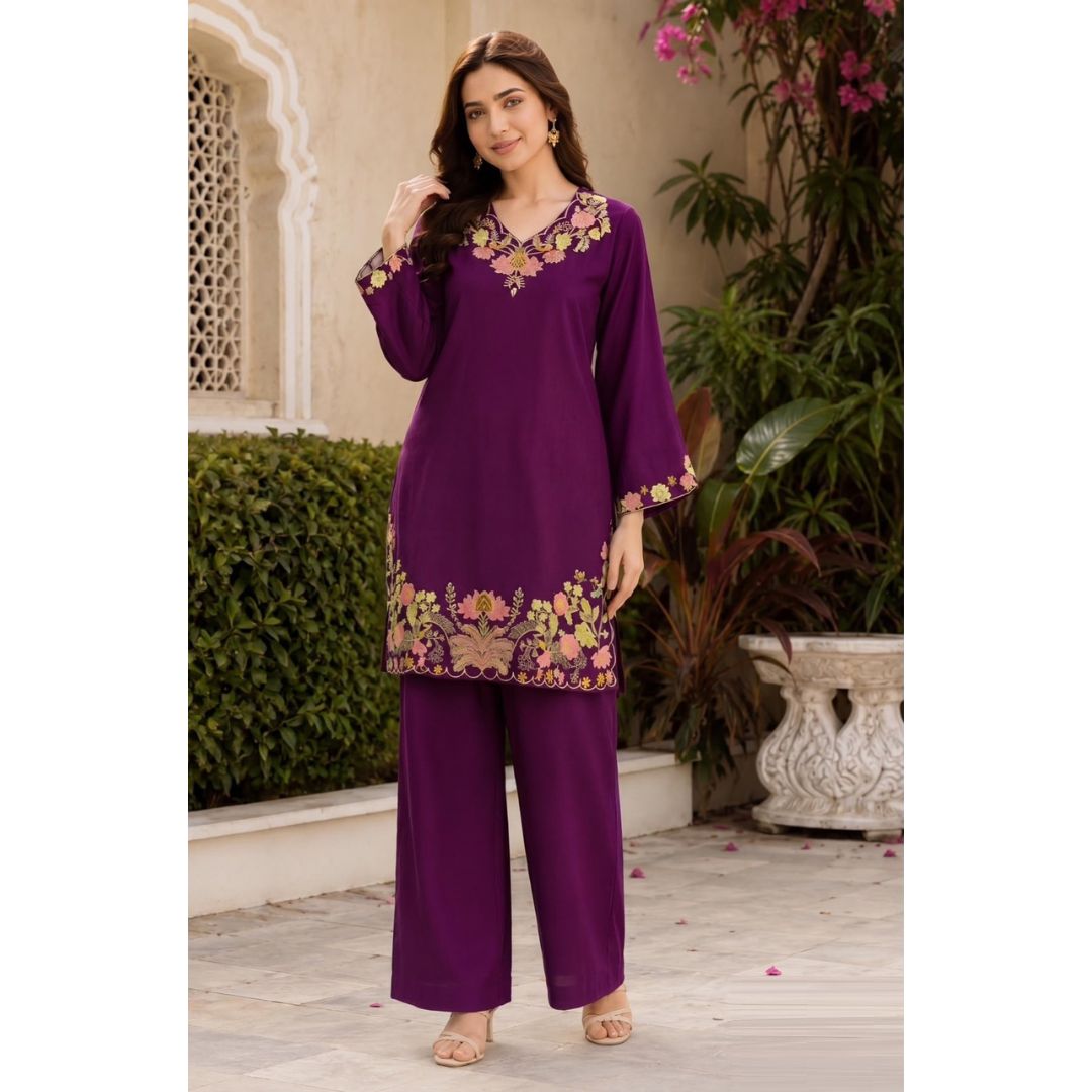 Shabnam Embroidered Rayon Co-Ord Set