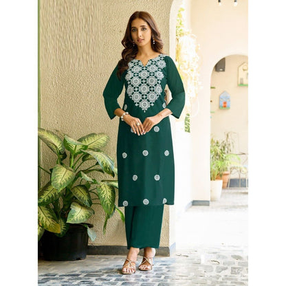 Noor Chikankari-Style Cotton Co-Ord Set