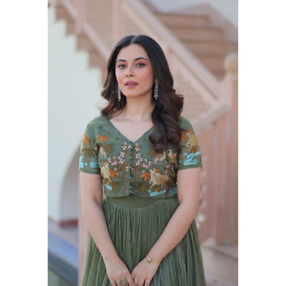 Emerald Whisper Gown