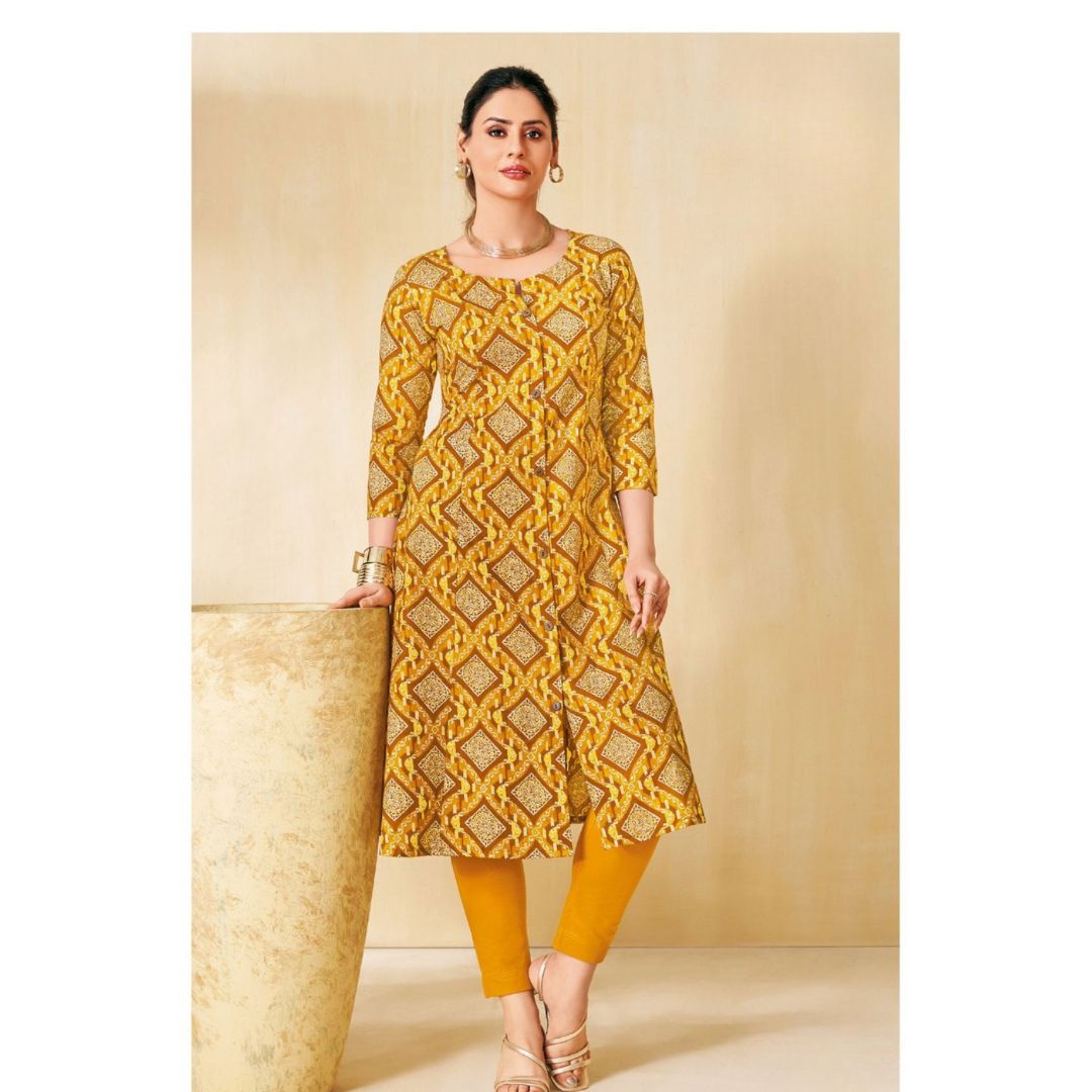 Satrangi Cotton A-Line Flare Kurti