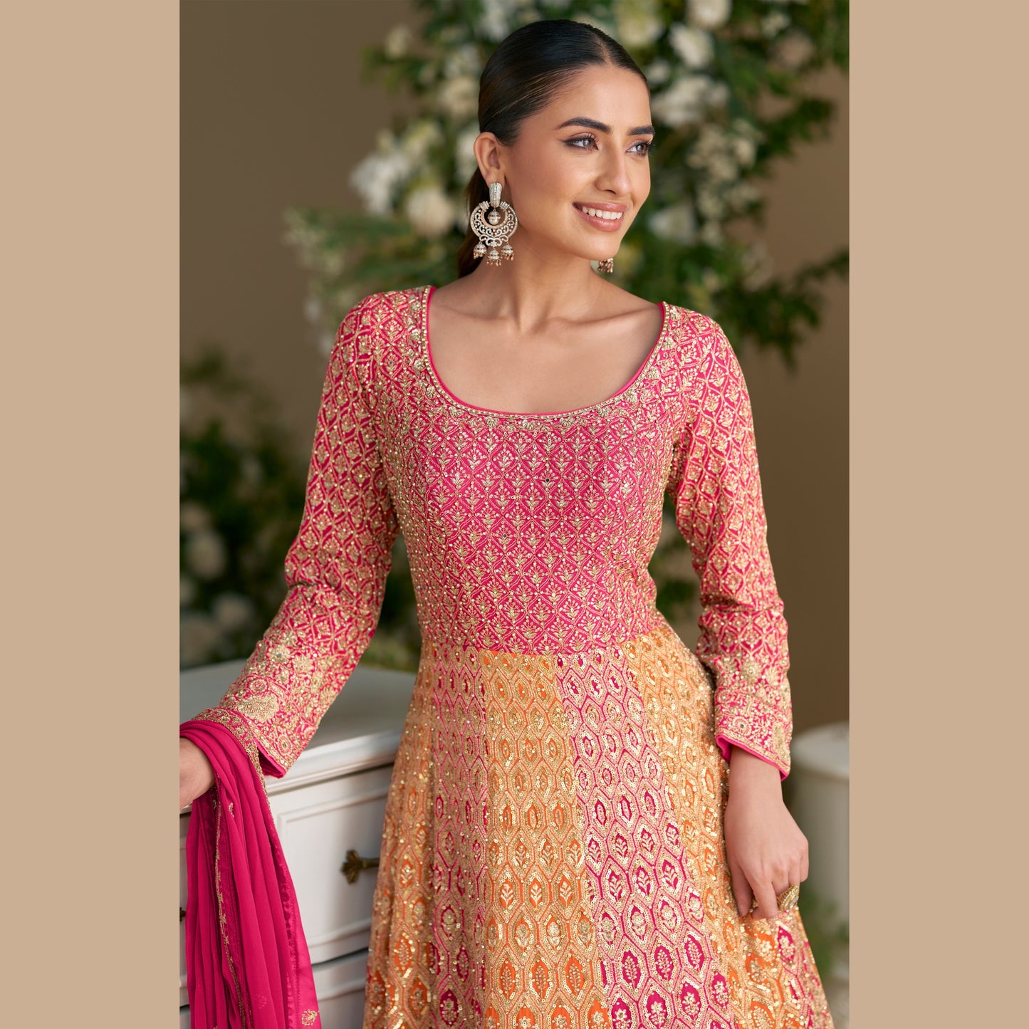 Heer Mahal Embroidered Gown