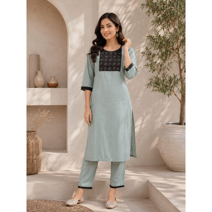 Kesar Slub Cotton Kurta Pant Set