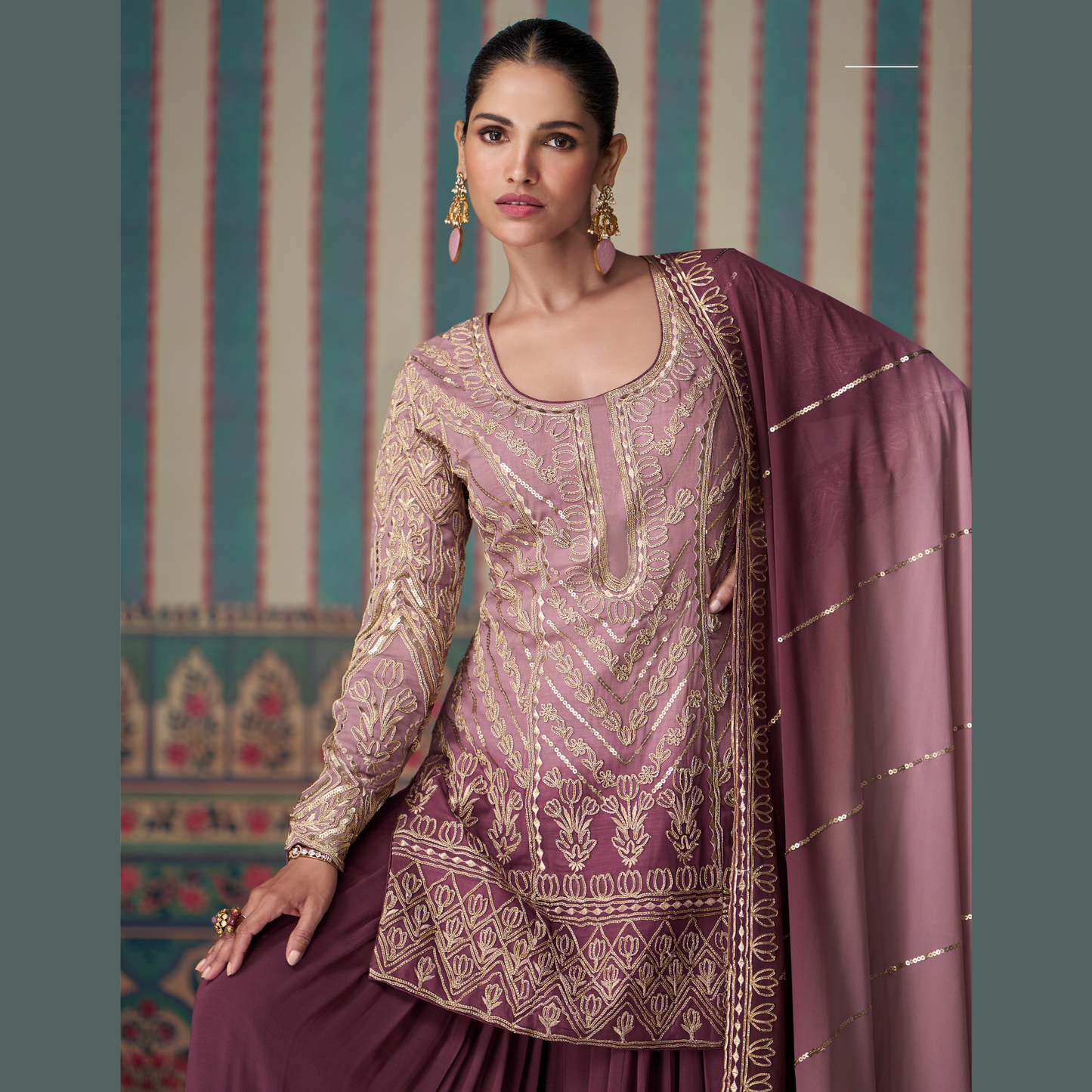 Nikhaar Embroidered Sharara Set