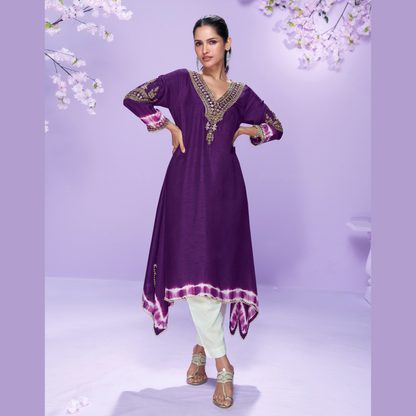 RaatRani Kurta with White Pant