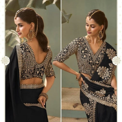 Zara Noir Luxe Party Saree