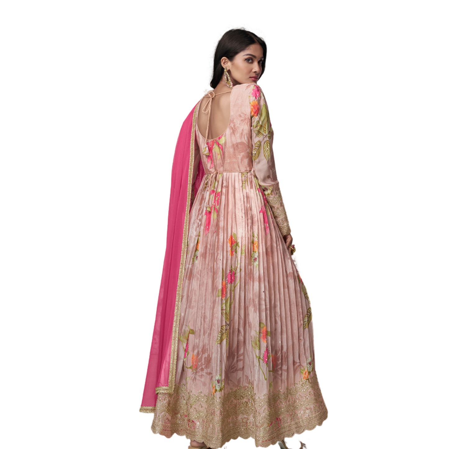 Opulent Georgette Delight Festive Anarkali Gowns