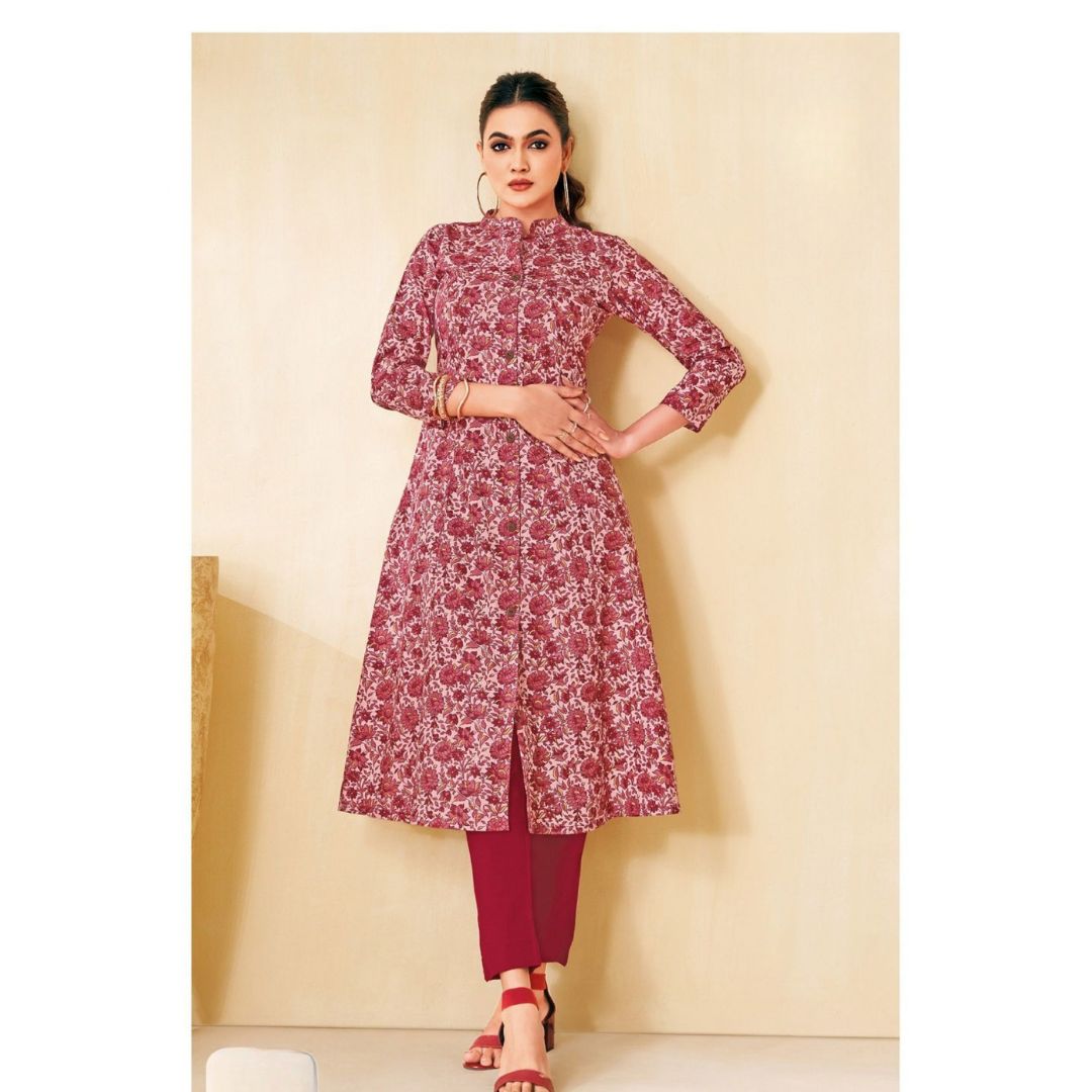 Satrangi Cotton A-Line Flare Kurti