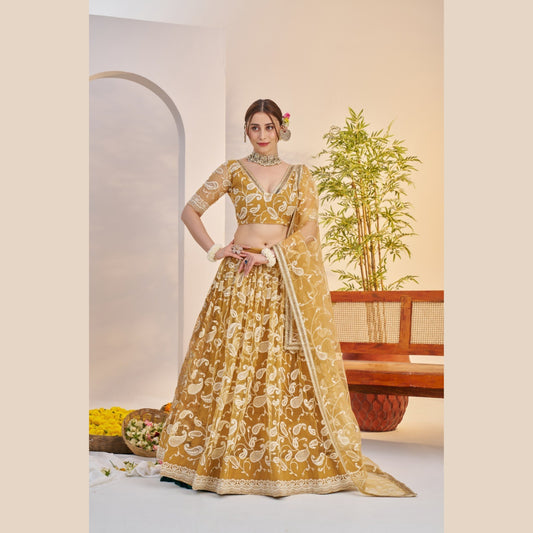 Mulberry Zardozi Lehenga