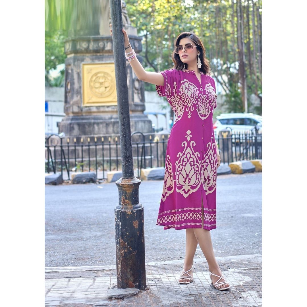 Zoya Kaftan-Style Rayon Kurti