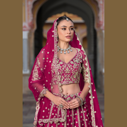 Designer Lahenga Choli Ruby Pink