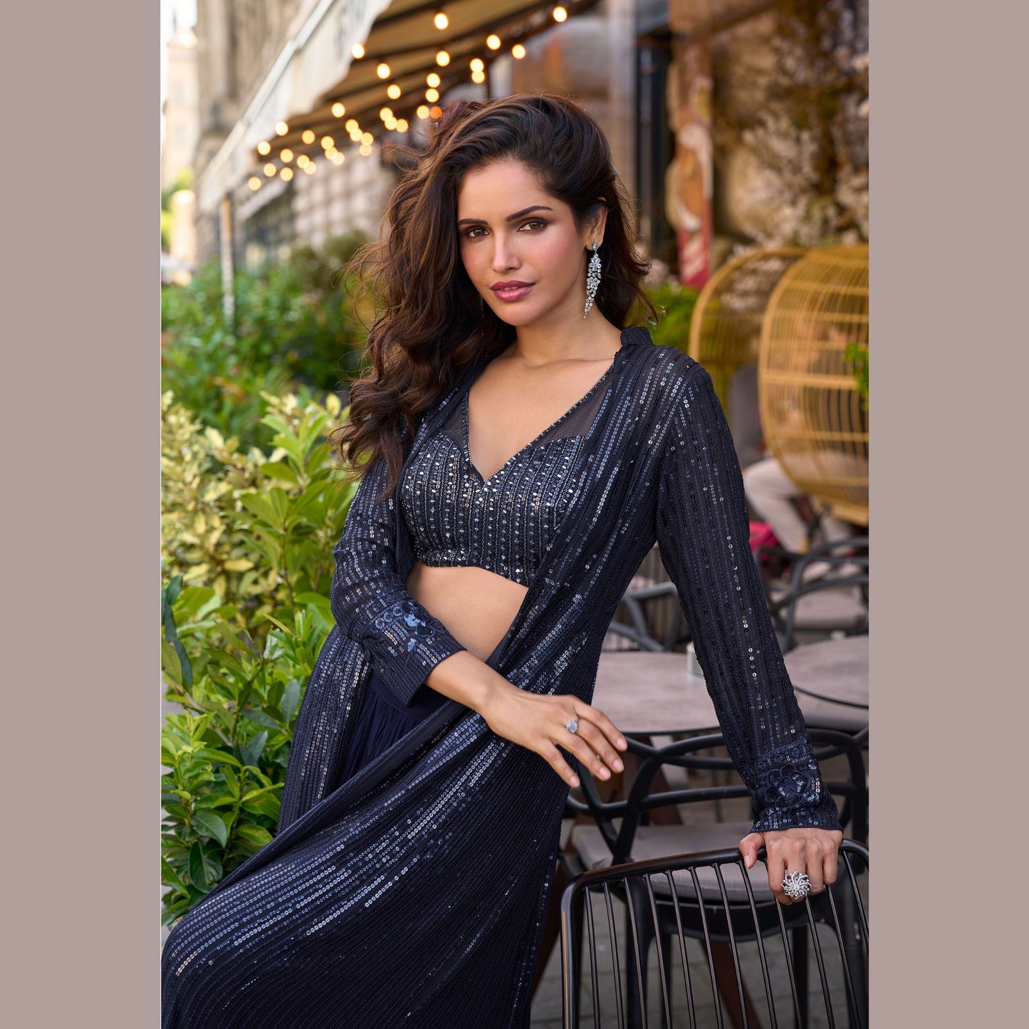 Noorzaan Georgette Glow Indo Western