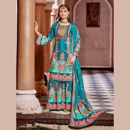 Heerzaadi Regal Kurta Sharara Set