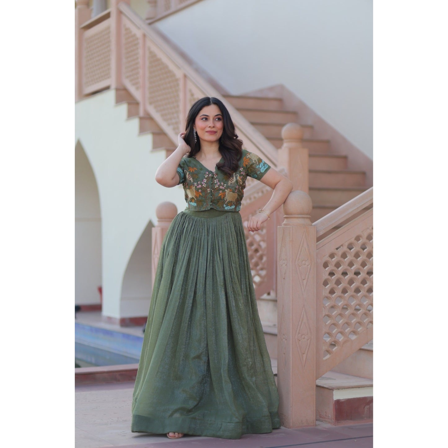 Emerald Whisper Gown