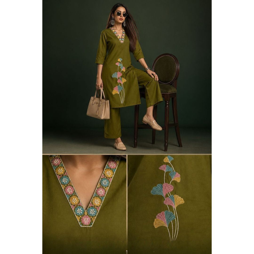 Saanvi Cotton Embroidered Set