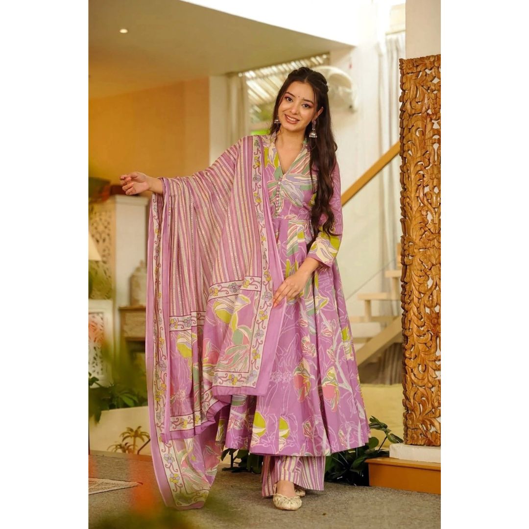 Zehra Luxe Muslin Digital Print Suit Set