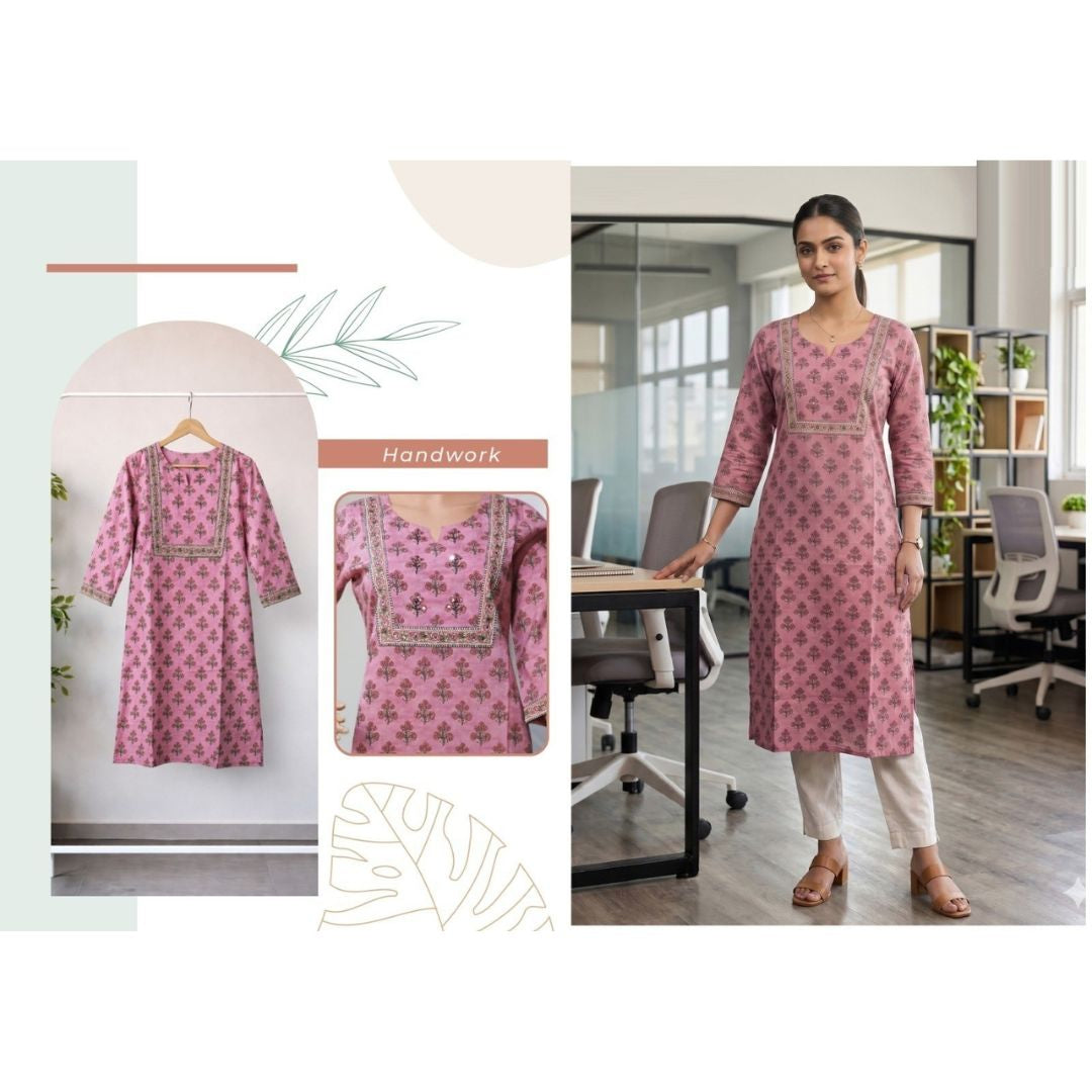 Everyday Grace Cotton A-Line Kurti