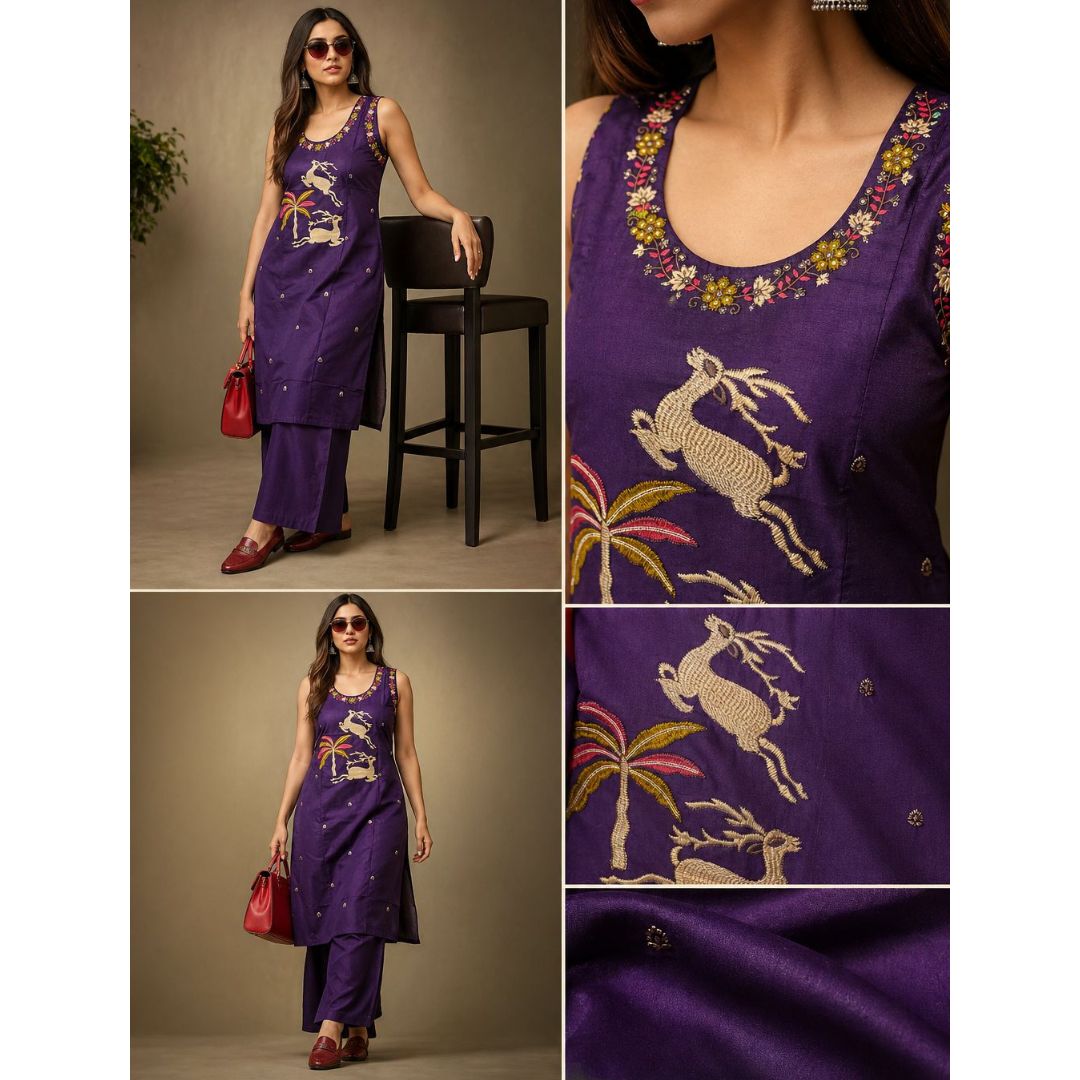 Vanika Hiran Print Cotton Set