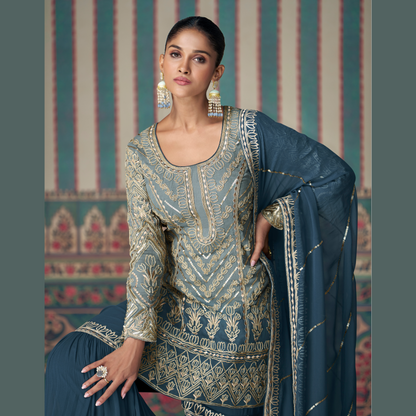 Nikhaar Embroidered Sharara Set