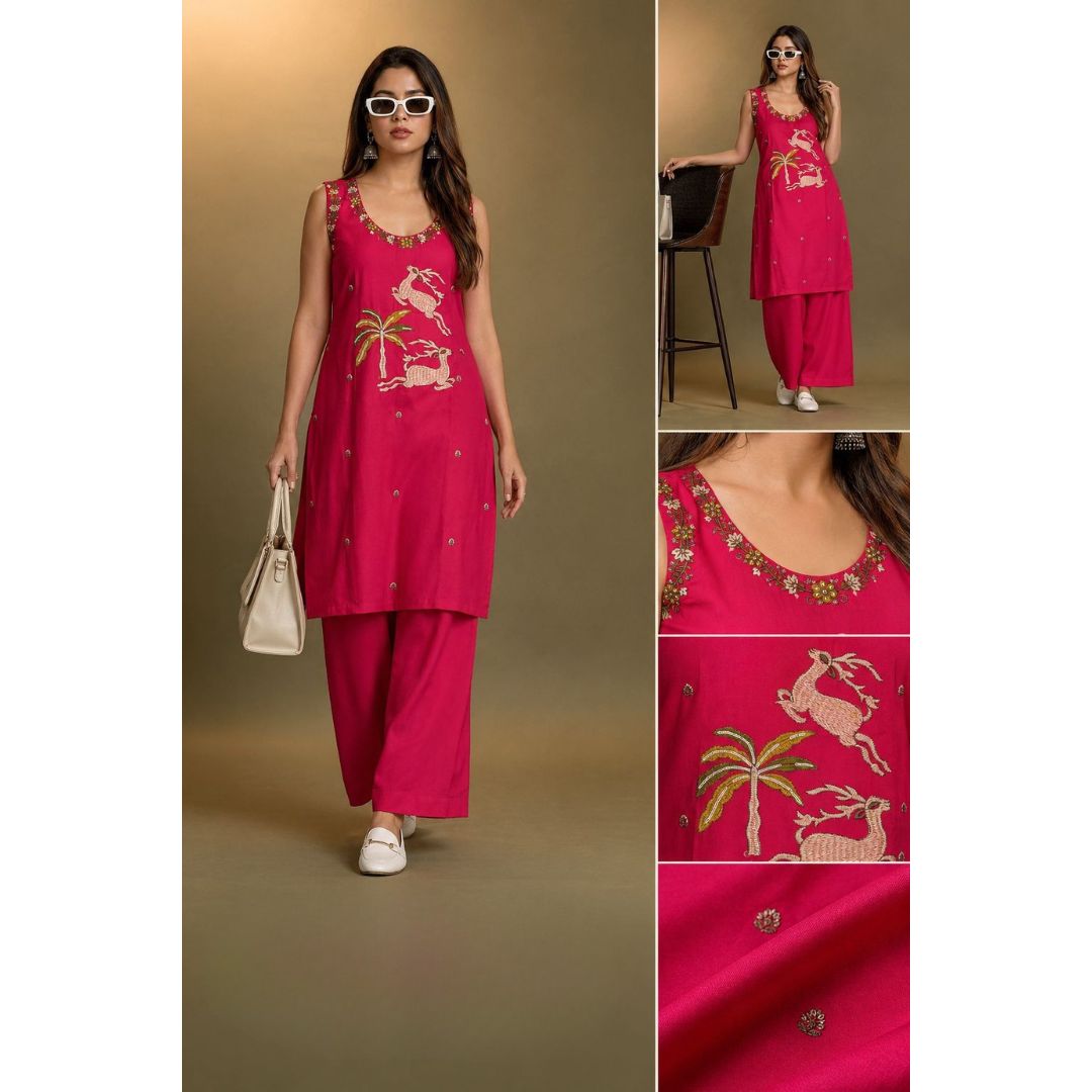 Vanika Hiran Print Cotton Set