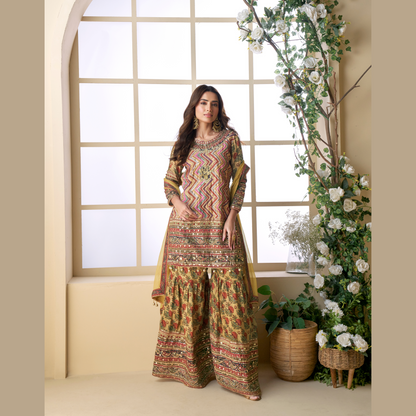 Zooni Sharara Silk Suit Sets