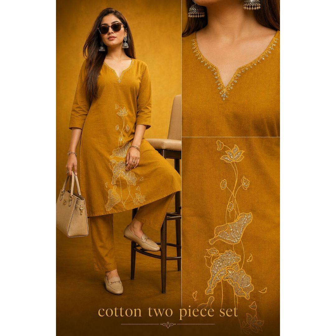 Saanvi Cotton Embroidered Set