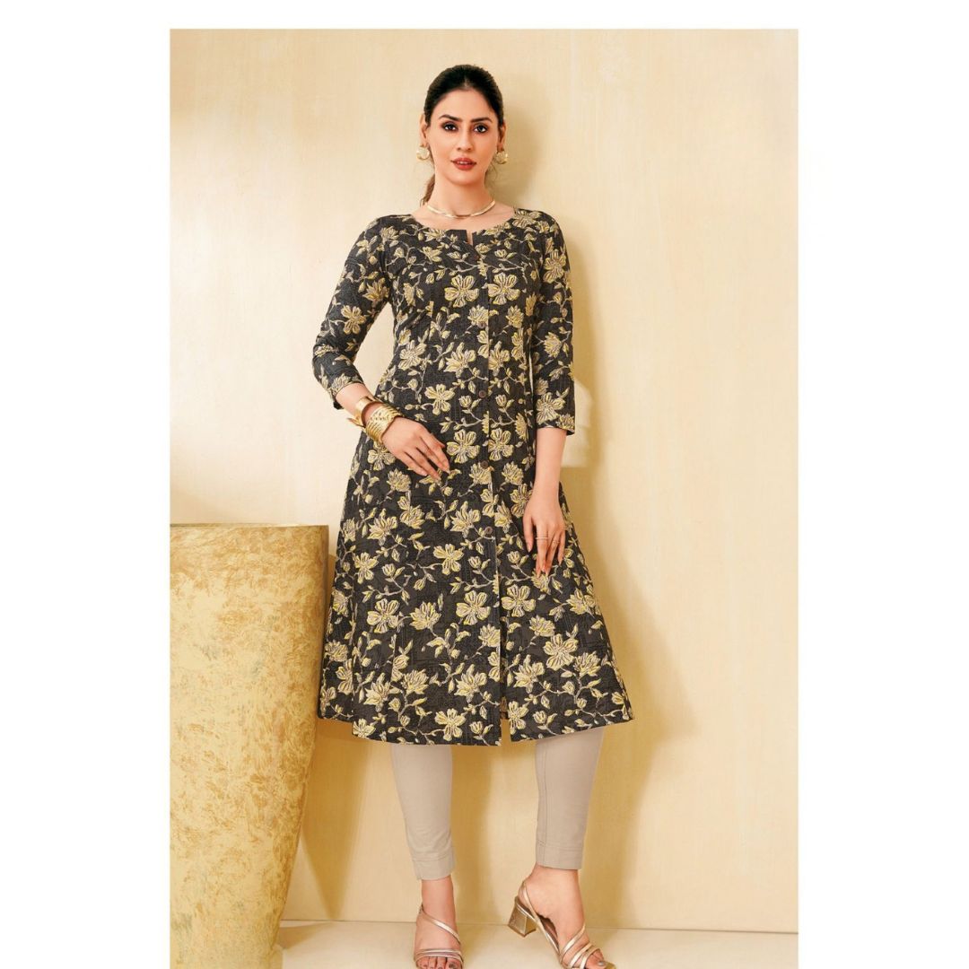 Satrangi Cotton A-Line Flare Kurti