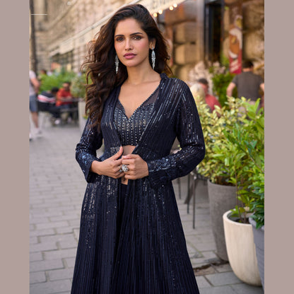 Noorzaan Georgette Glow Indo Western