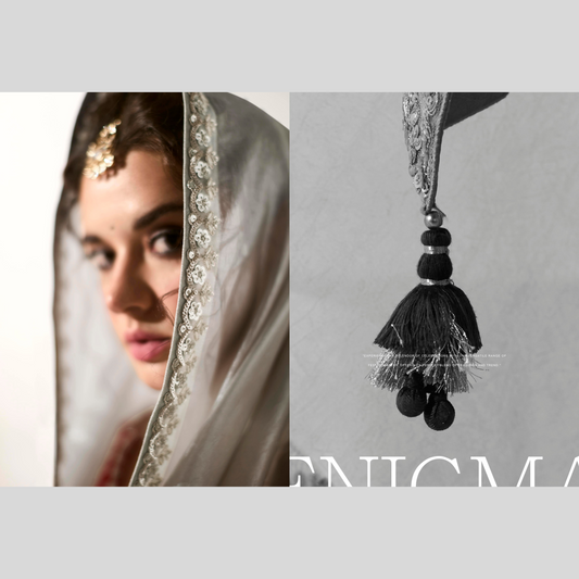 light grey with pinkish Runway Organza Tissue Saree with Heavy Embroidered Border