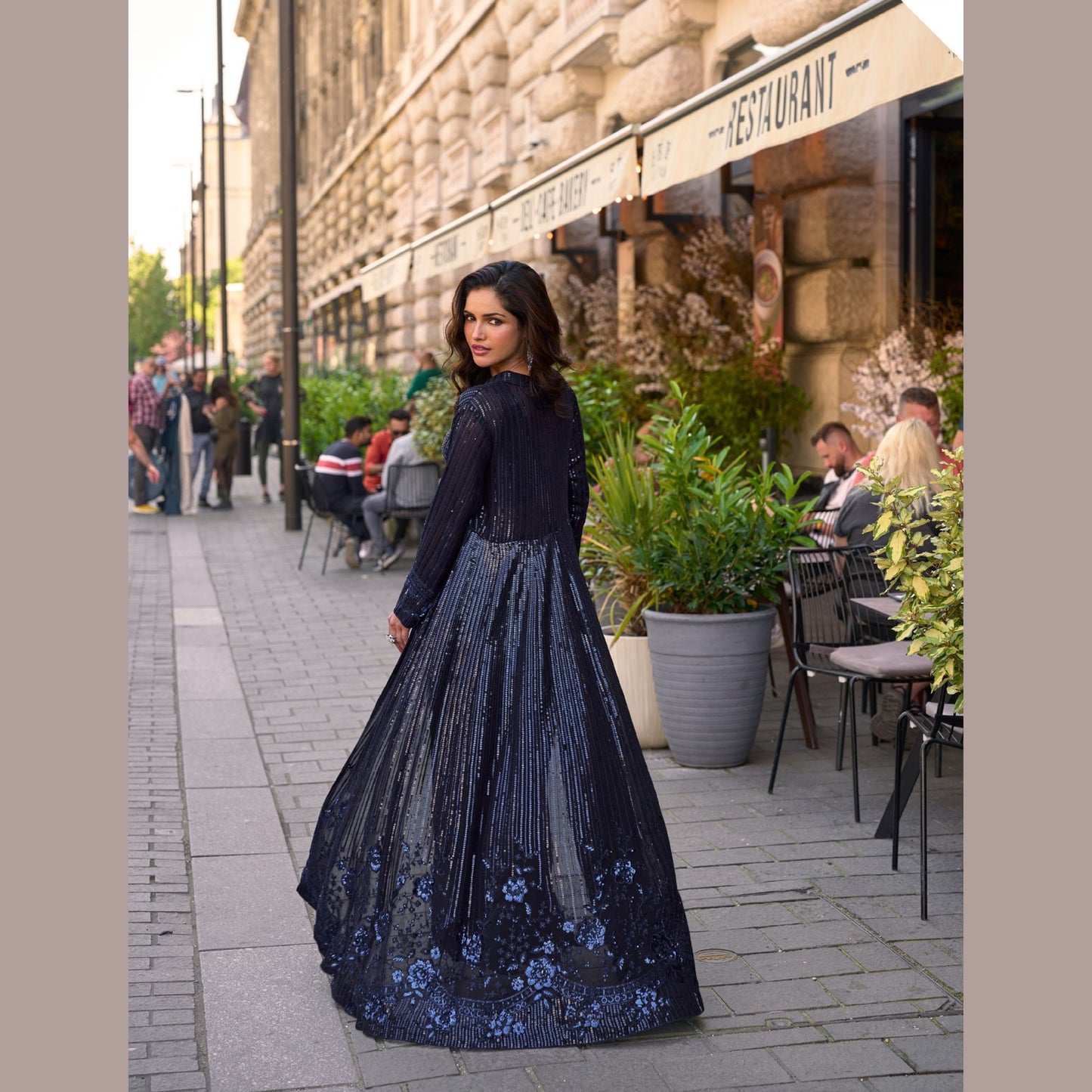 Noorzaan Georgette Glow Indo Western