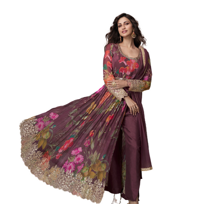 Opulent Georgette Delight Festive Anarkali Gowns