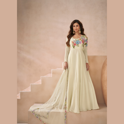 Anarkali suits with intricate embroidery