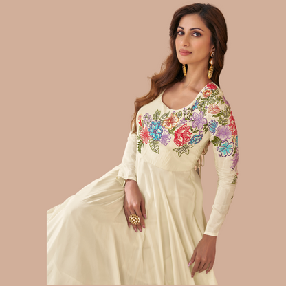 Anarkali suits with intricate embroidery