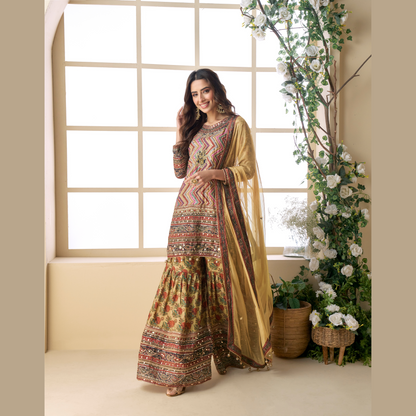 Zooni Sharara Silk Suit Sets