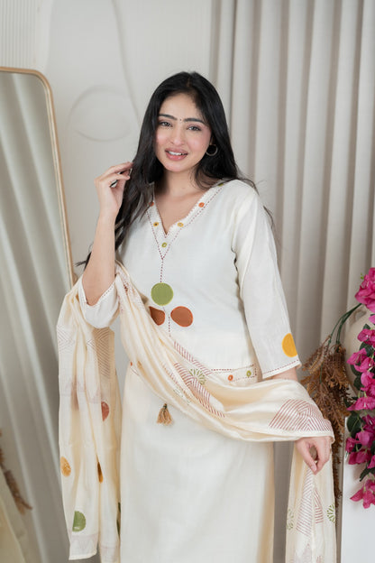 Zariya Luxe Roman A-Line Set with Pockets