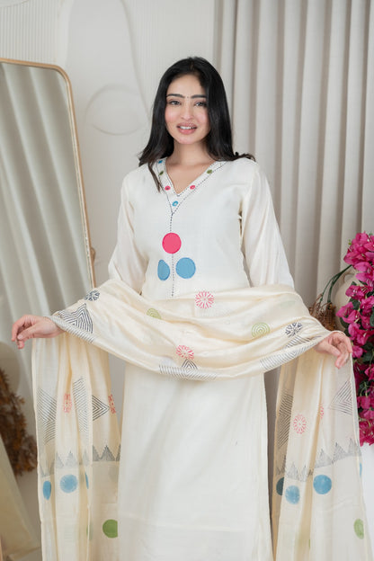 Zariya Luxe Roman A-Line Set with Pockets