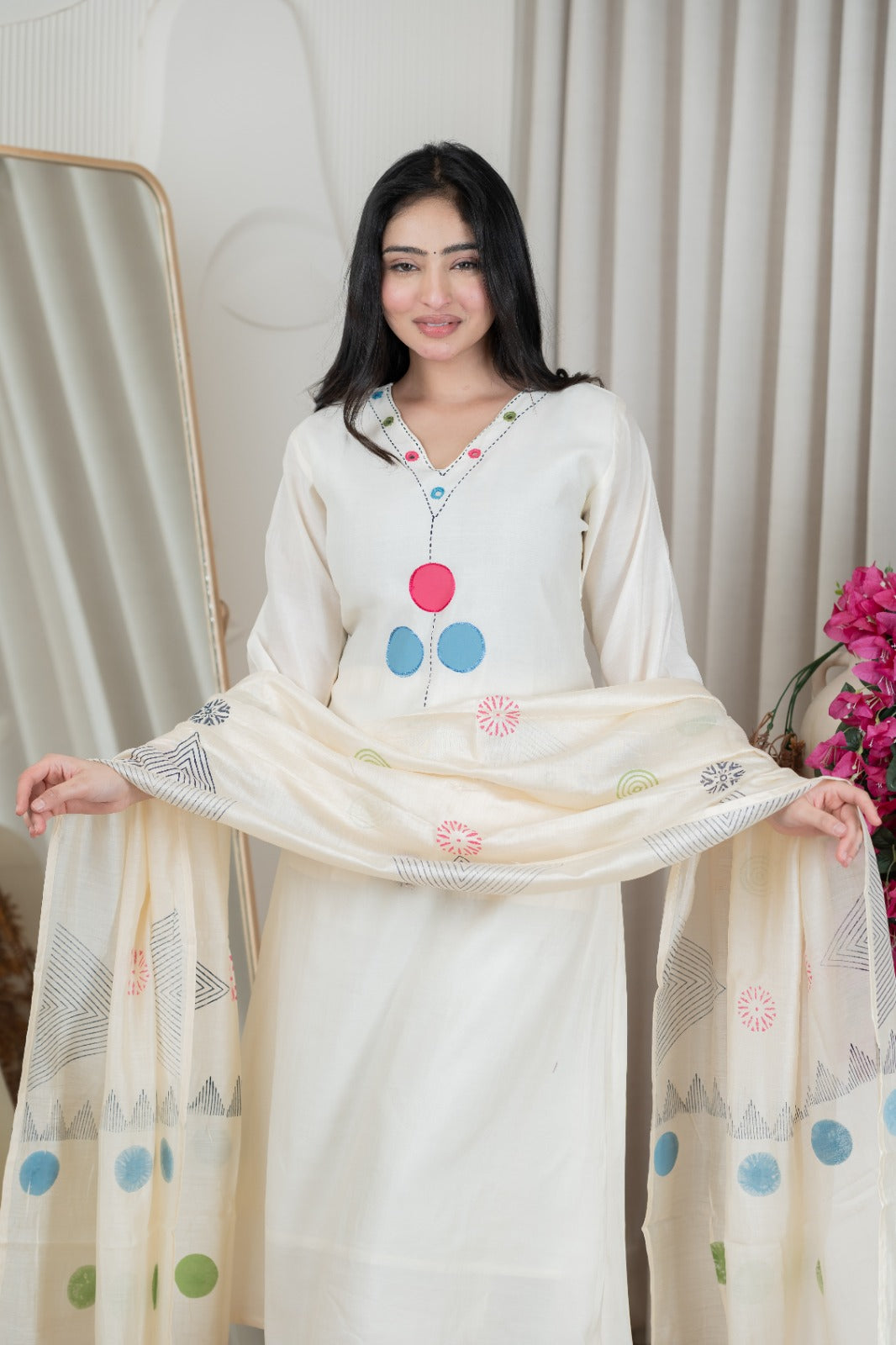 Zariya Luxe Roman A-Line Set with Pockets