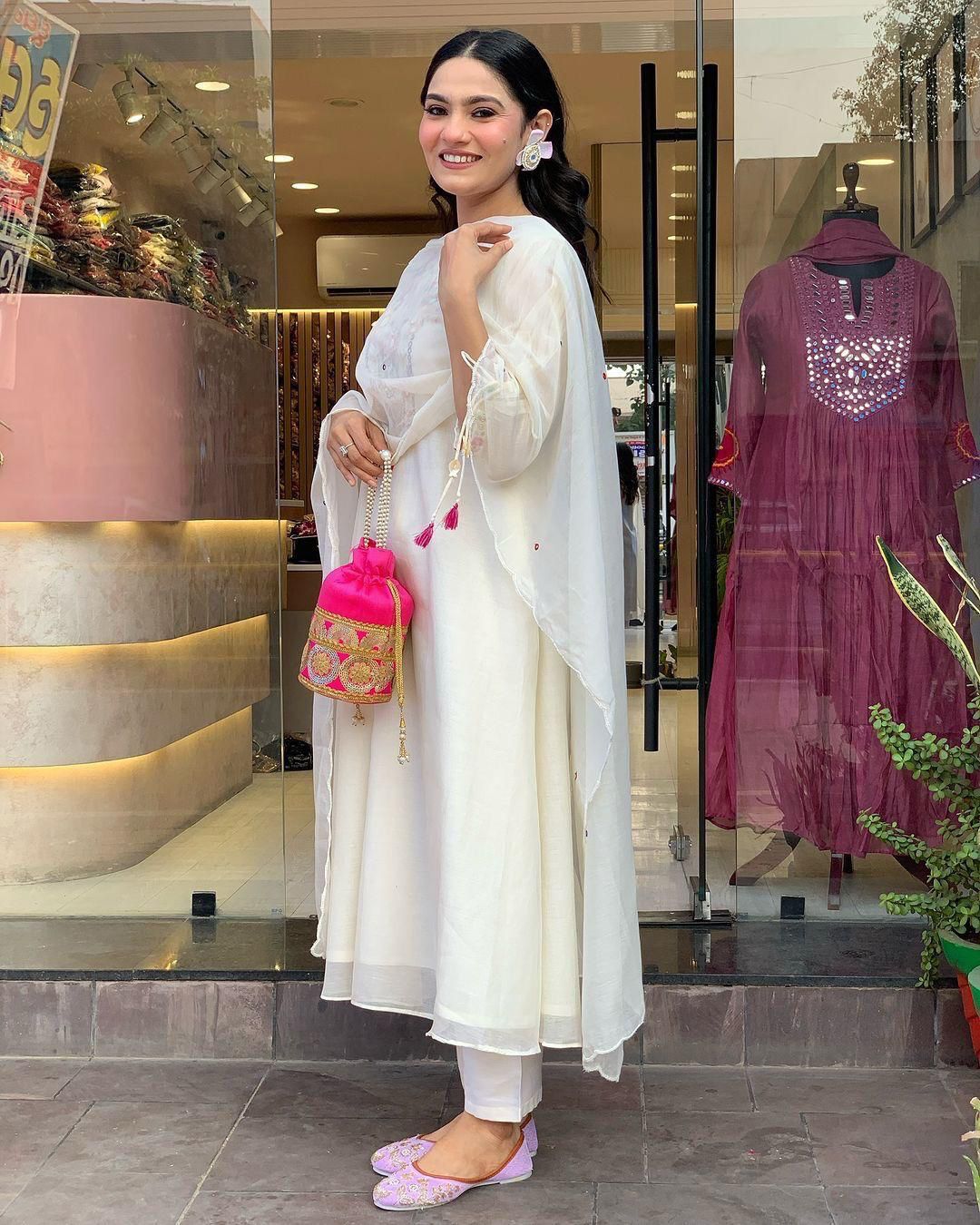 Mirror Bloom Premium Chanderi