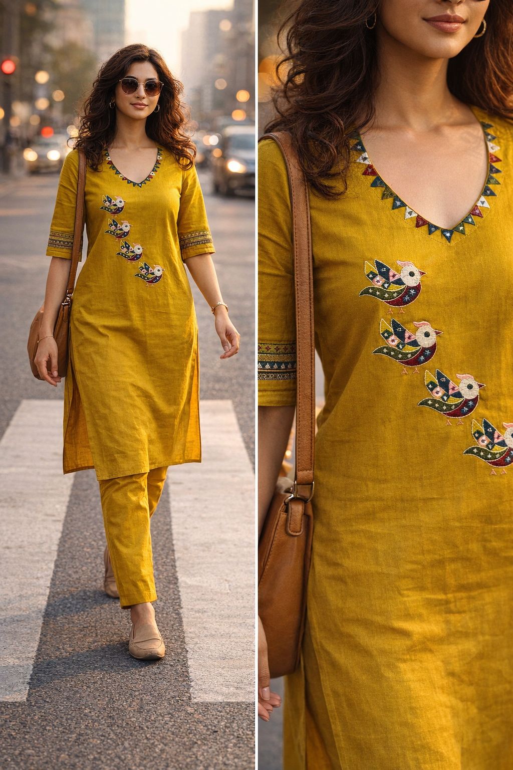 Rangrez Bird Print Cotton Co-ord Set