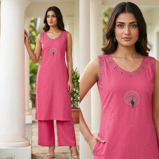 Suhana Cotton Kurti Palazzo Set