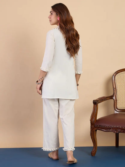 Prakriti Khadi Embroidered Kurta Set”