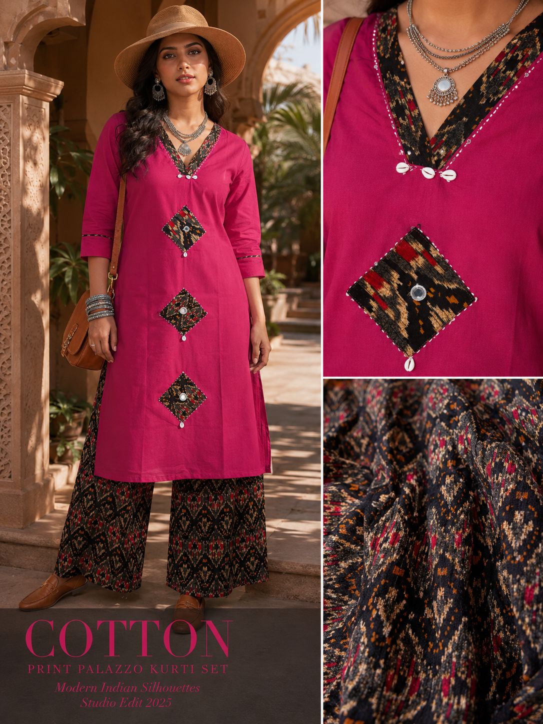 Rangriti Pure Cotton Applique Palazzo Set Vol 2