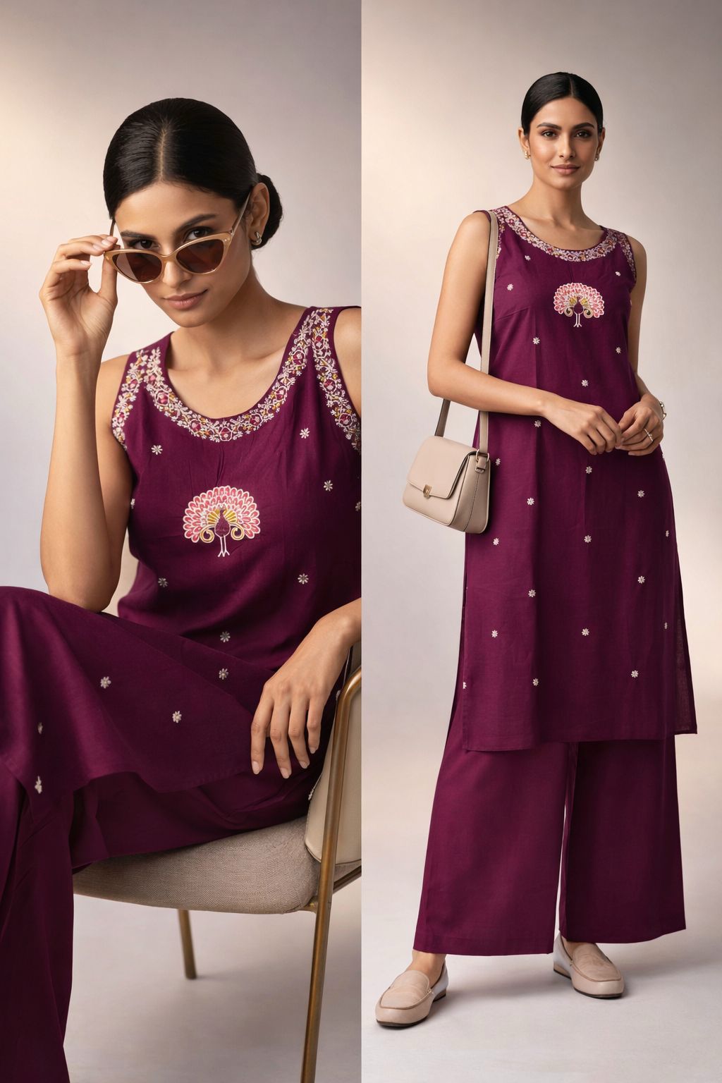 Summer Glow Cotton Embroidered Co-ord Set