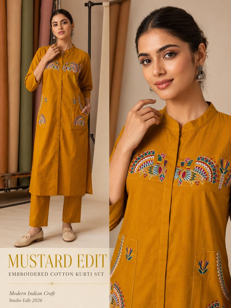 Mayuri Cotton Embroidered Co-ord Set
