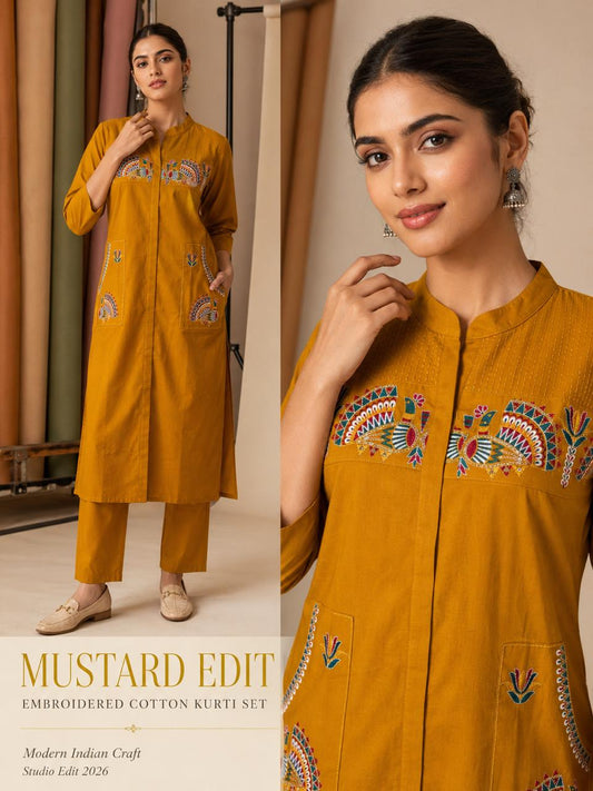 Mayuri Cotton Embroidered Co-ord Set